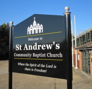 AS760 Post Mounted Aluminium Church Signs - Signs for Churches